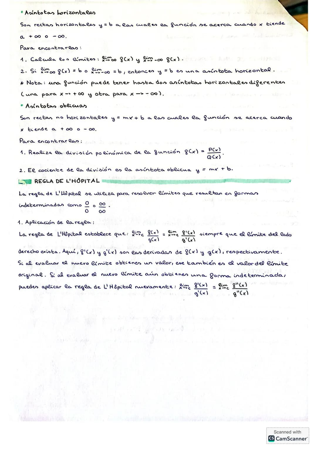 # límites de funciones
## TIPOS DE INDETERMINACIONES
* $(
\frac{0}{0}
)$: factorizamos numerador y denominador, simplificamos y sustituimo