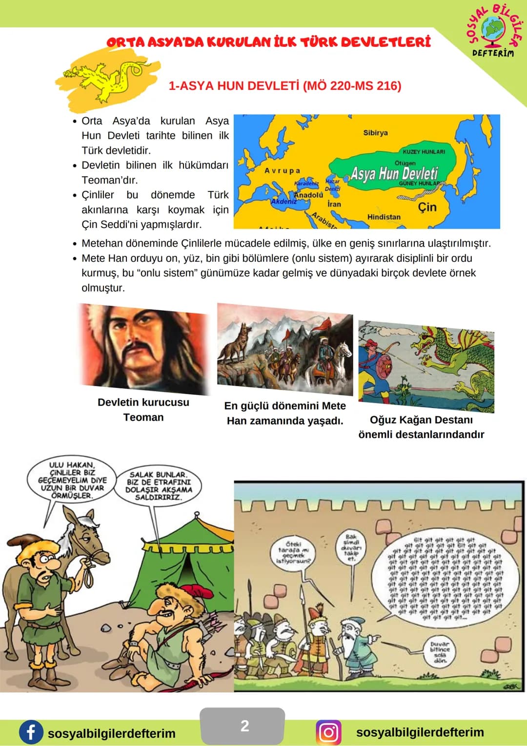 # 6.SINIF 2.ÜNİTE
## SOSYAL BİLGİLER
## DERS NOTU Atlas Okyan
TÜRKLERİN ANAYURDU ORTA ASYA
AL BİLG
ILE
DEFTERİM
Avrupa
Ural Dağları
Aral Gö