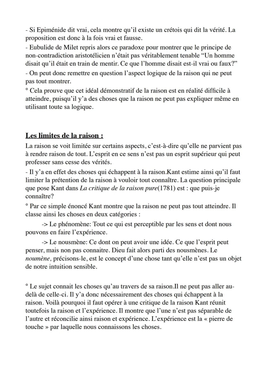 Introduction
La Raison
Expliquer ce qu'est la raison c'est avant tout expliquer qui est le
sujet rationnel. La raison s'accompagne toujours