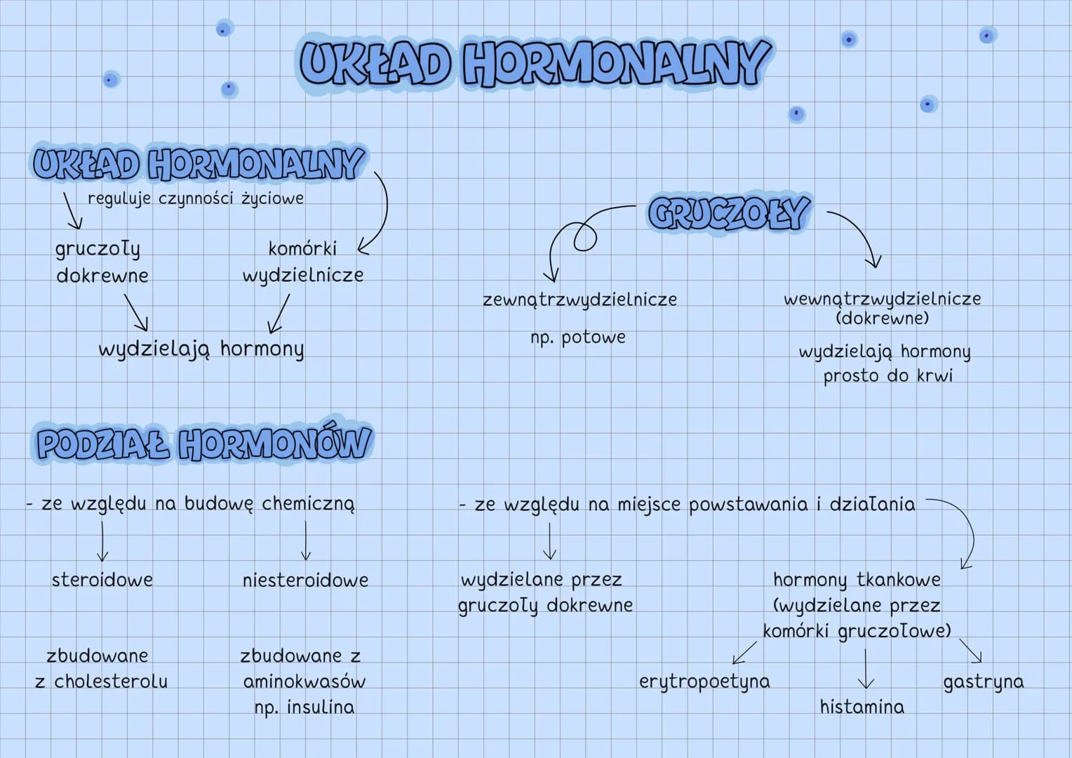 --- OCR Start ---
UKŁAD HORMONALNY
UKŁAD HORMONALNY
↓
reguluje czynności życiowe
gruczoły
dokrewne
↘
komórki
wydzielnicze
wydzielają hormony