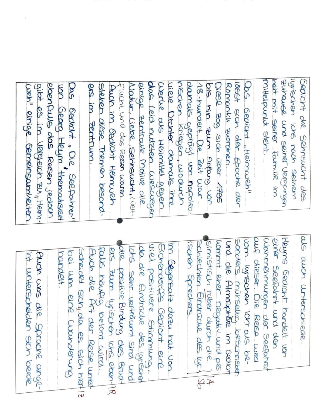 Das Gedicht "Heimweh" von Joseph von Eichendorff , erschienen 1831- 1836 , thematisiert die Sehnsucht und Heimweh des lyrischen Ichs.
Das G