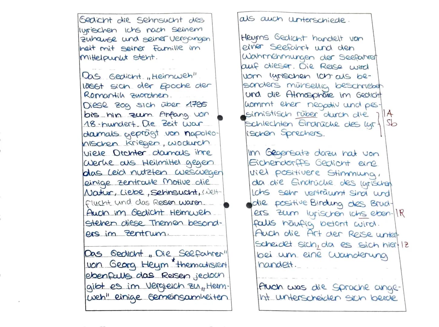 Das Gedicht "Heimweh" von Joseph von Eichendorff , erschienen 1831- 1836 , thematisiert die Sehnsucht und Heimweh des lyrischen Ichs.
Das G