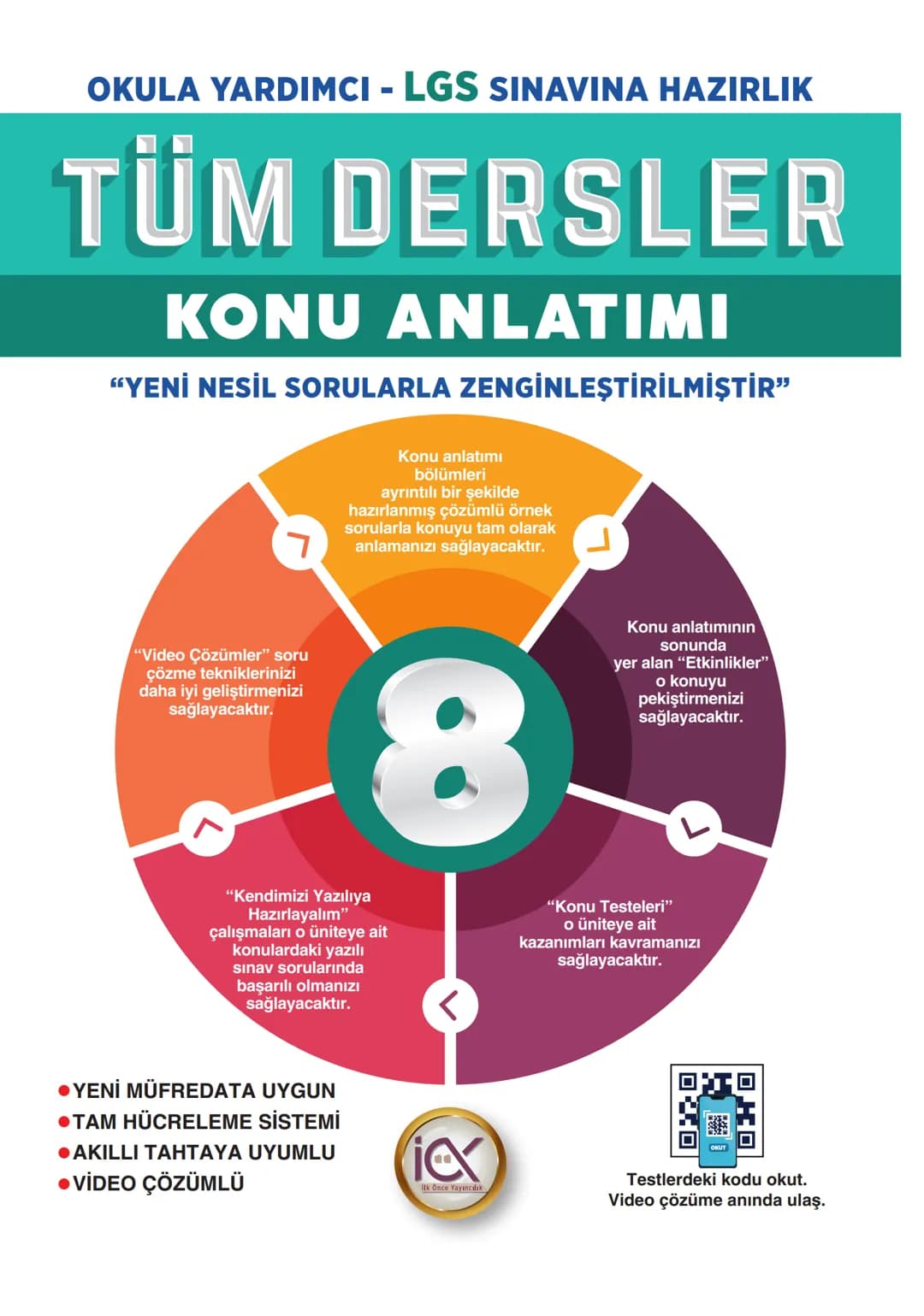 # OKULA YARDIMCI - LGS SINAVINA HAZIRLIK
# TÜM DERSLER
## KONU ANLATIMI
“YENİ NESİL SORULARLA ZENGİNLEŞTİRİLMİŞTİR”
Konu anlatımı bölüml