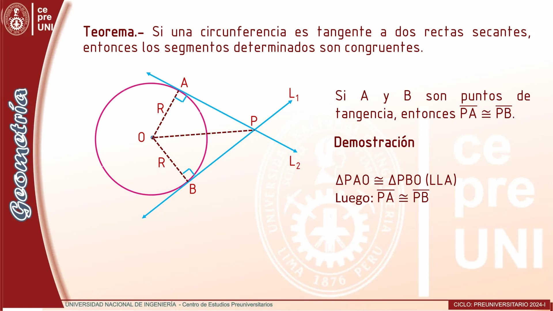 # Definición
Circunferencia
Una circunferencia es el conjunto de todos los puntos de un plano que
equidistan de otro punto fijo de dicho p