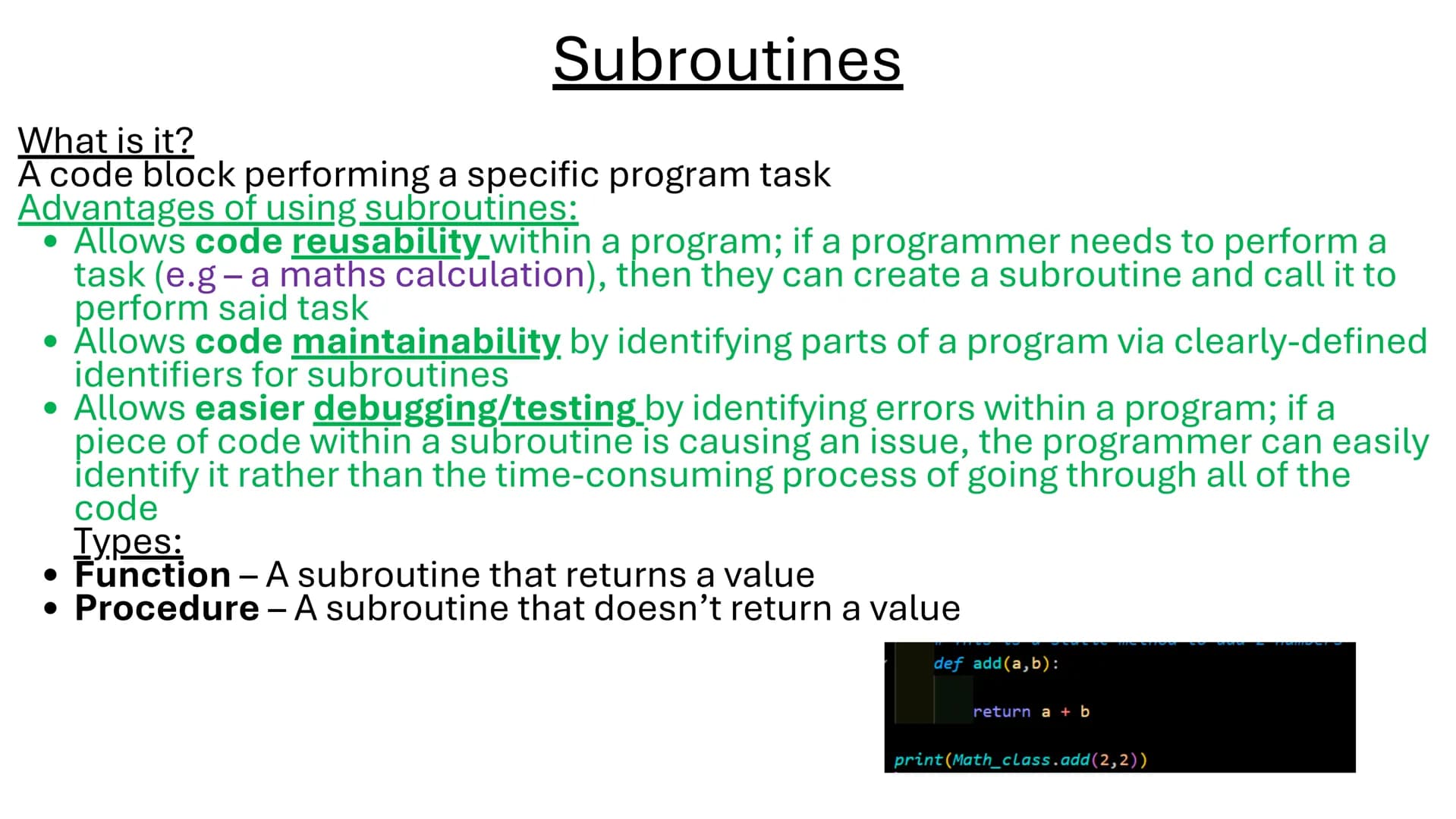 # Paper 1 Com Science
John Joyce 1. <u>Programming Check List</u> Identifiers
What are they?
Meaningful names given to variables (e.g - Age