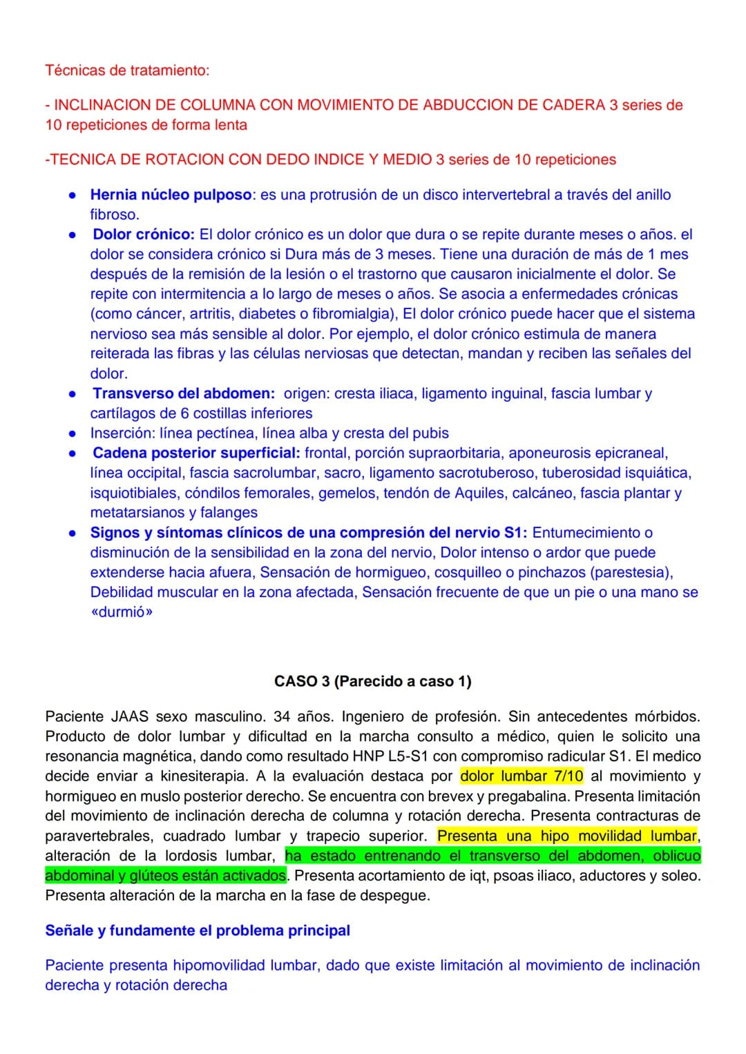--- OCR Start ---
MIEMBRO SUPERIOR
CASO 1
•Paciente sexo masculino, 24 años, estudiante de secretariado
•Diagnostico medico: epicondilalgia