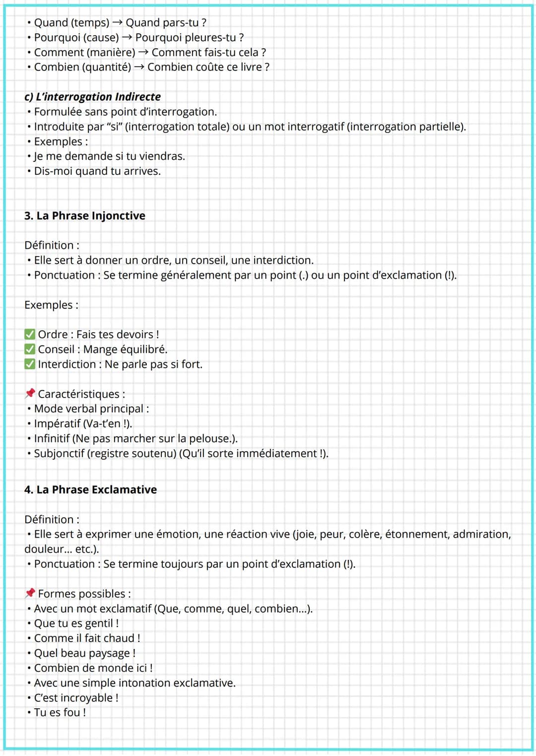 --- OCR Start ---
Grammaire
1. LES PROPOSITIONS
La Proposition Principale
• Définition: C'est une proposition indépendante qui peut exister