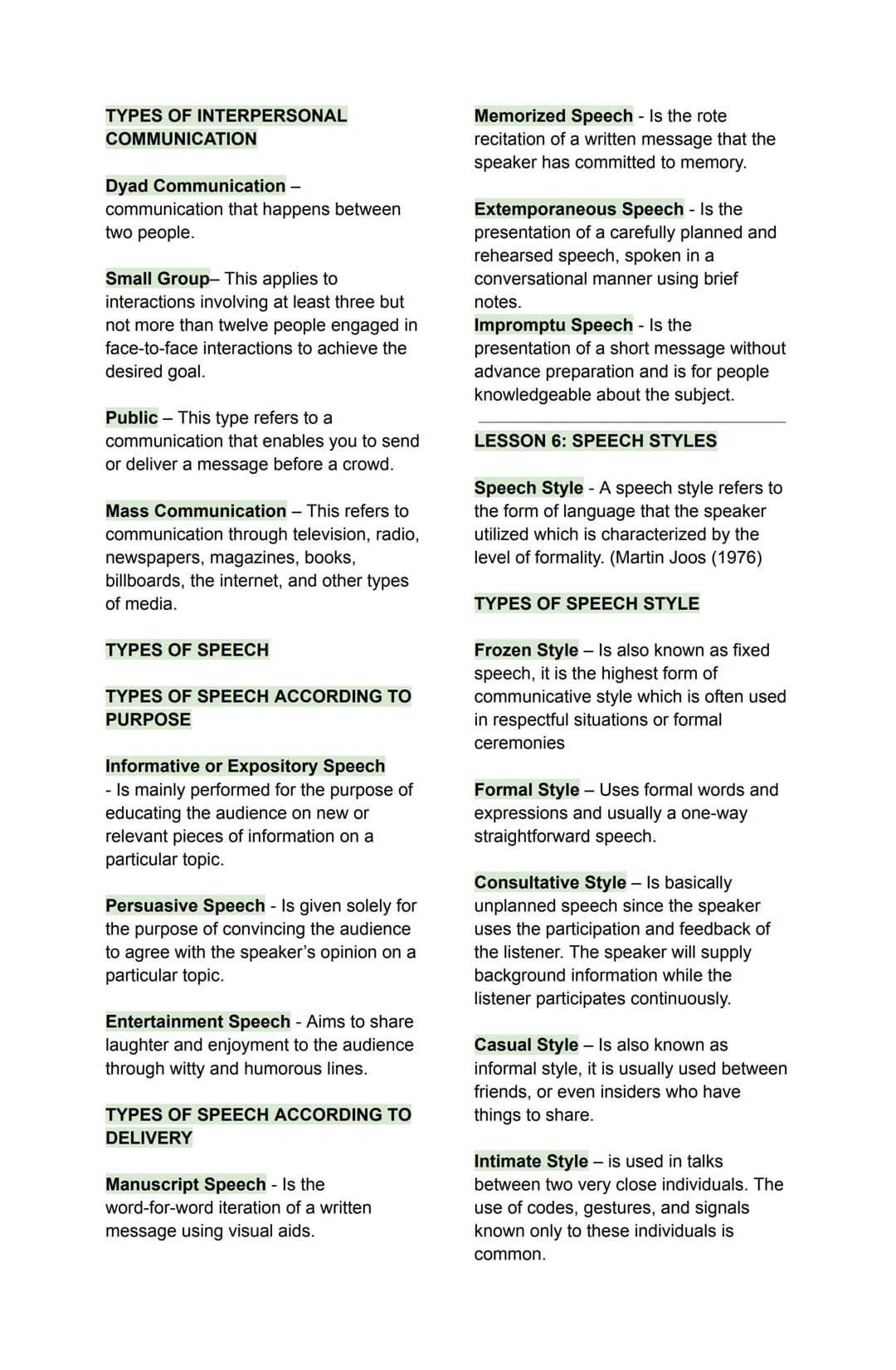 ORAL COMMUNICATION IN
CONTEXT
1st Semester, 1st Quarter | Reviewer
LESSON 1: NATURE AND ELEMENTS
OF COMMUNICATION
Communication (from the la