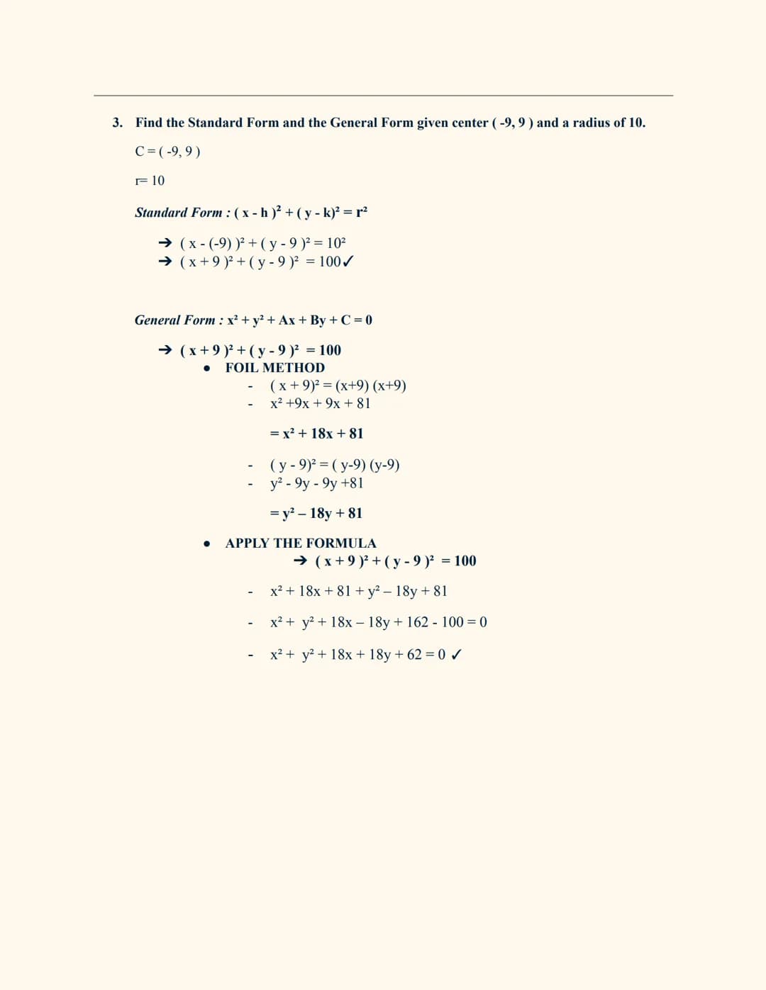 SHS (STEM)
Pre Calculus
Notes
Introduction: Conic Sections
Conic sections are curves formed by the intersection of a plane and a double-napp