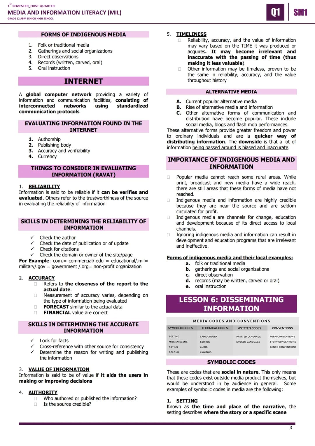 # 1<sup>st</sup> SEMESTER, FIRST QUARTER
# MEDIA AND INFORMATION LITERACY (MIL)
GRADE 12 ABM SENIOR HIGH SCHOOL
## LESSON 1: COMMUNICATION