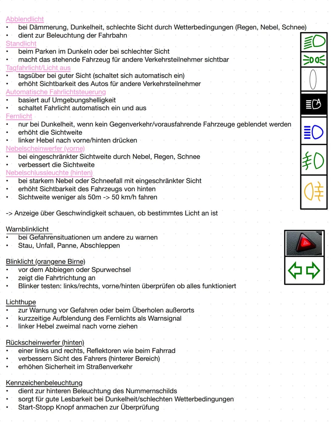 # Fahrschule Technik
Beleuchtung
LED-Scheinwerfer
Überblick
Frontleuchten
1 Standlicht/Tagfahrlicht
2 Blinker
3 Abblendlicht, Fernlicht