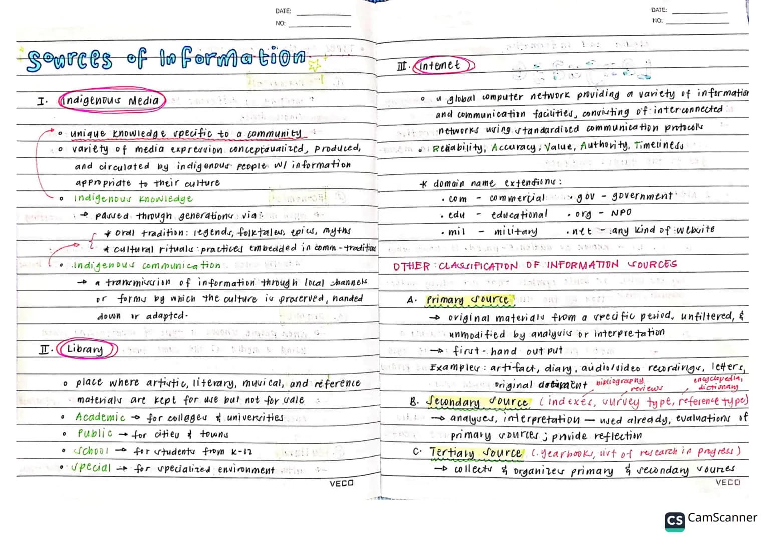 # Media &
# Information
# Literacy DATE:
NO:
DATE:
NO:
Definition of Terms
• Literacy → the ability to identify, understand, interpret, cr