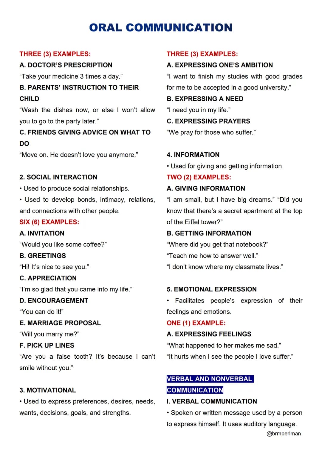 COMMUNICATION
ORAL COMMUNICATION
➤ Derived from the 2 Latin words
"COMMUNIS" meaning "commonness"
and "COMMUNICARE" meaning "to share."
Defi