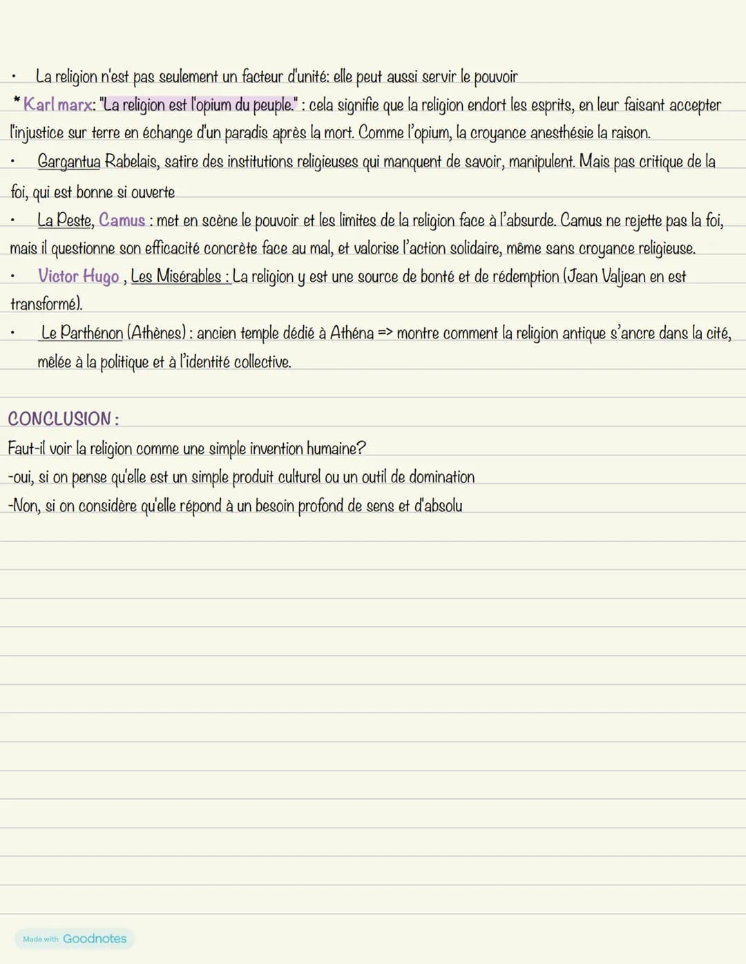 --- OCR Start ---
DÉFINITIONS:
La Religion
Religion: la religion est un ensemble de croyances et de pratiques collectives relatives à une ré