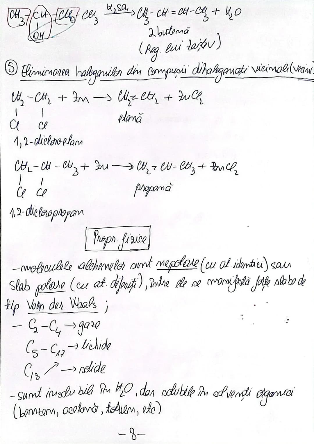 ALCHENE
=Sunt hidrocarburi nesaturate, alifatice(nearomatice), acicli-
Ce, care contin o leg. dublă C=C
•formula generală $C_nH_{2n}$
•N.E =