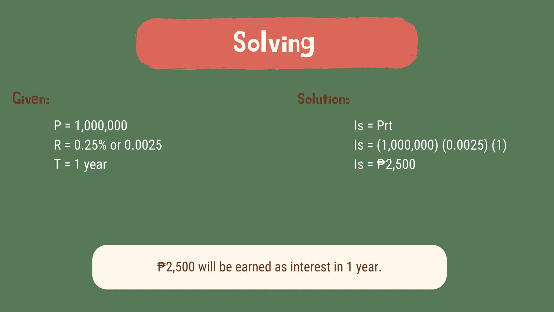 # Gen Math
# Simple Interest Definition
The Name Me activity previously summarizes the definition of
the following terms:
Simple Interest