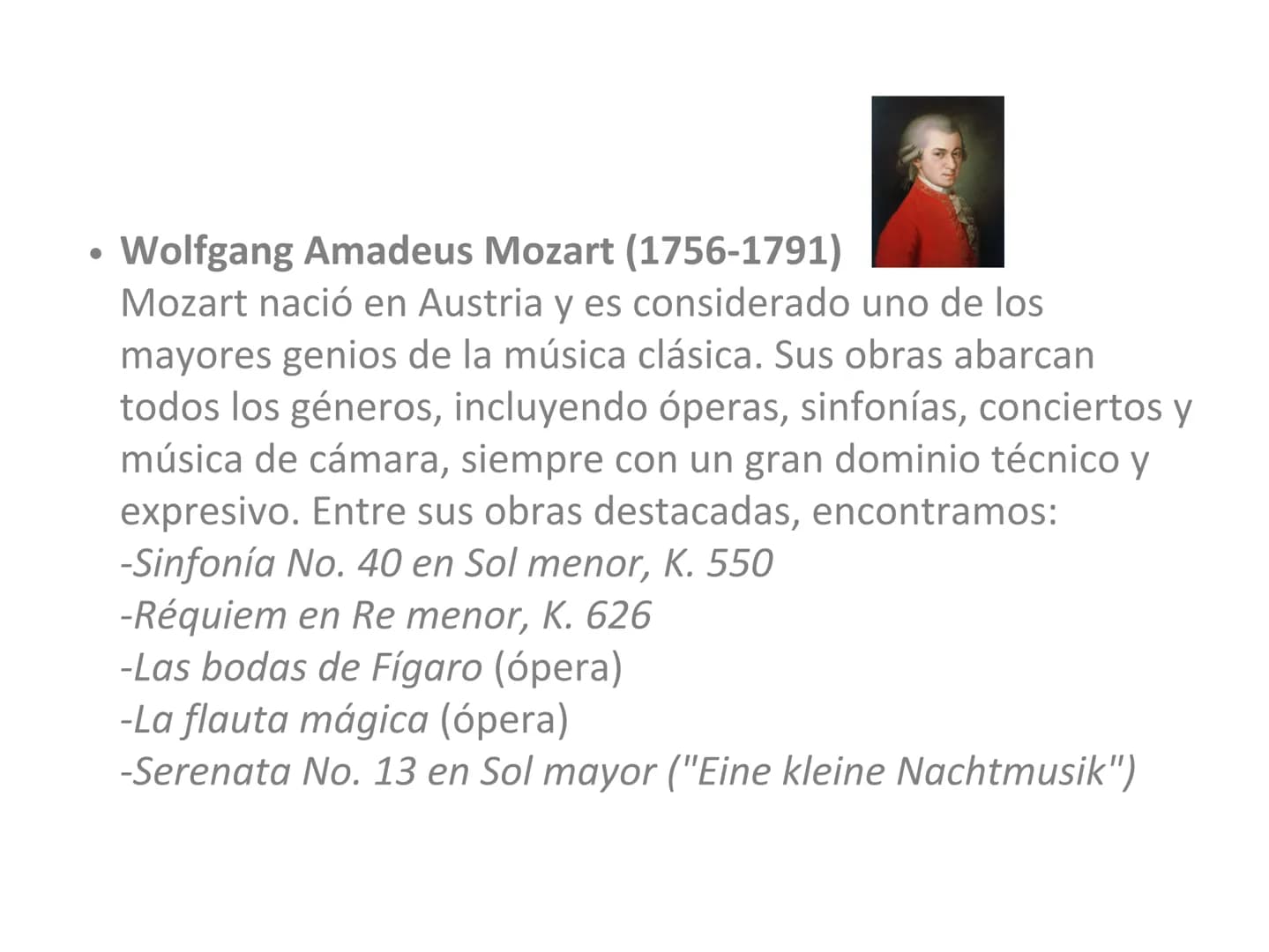 # Referentes de
música clásica
Prof. Astucuri Guillen • Antonio Vivaldi (1678-1741)
Fue un compositor, violinista, empresario, profesor y s