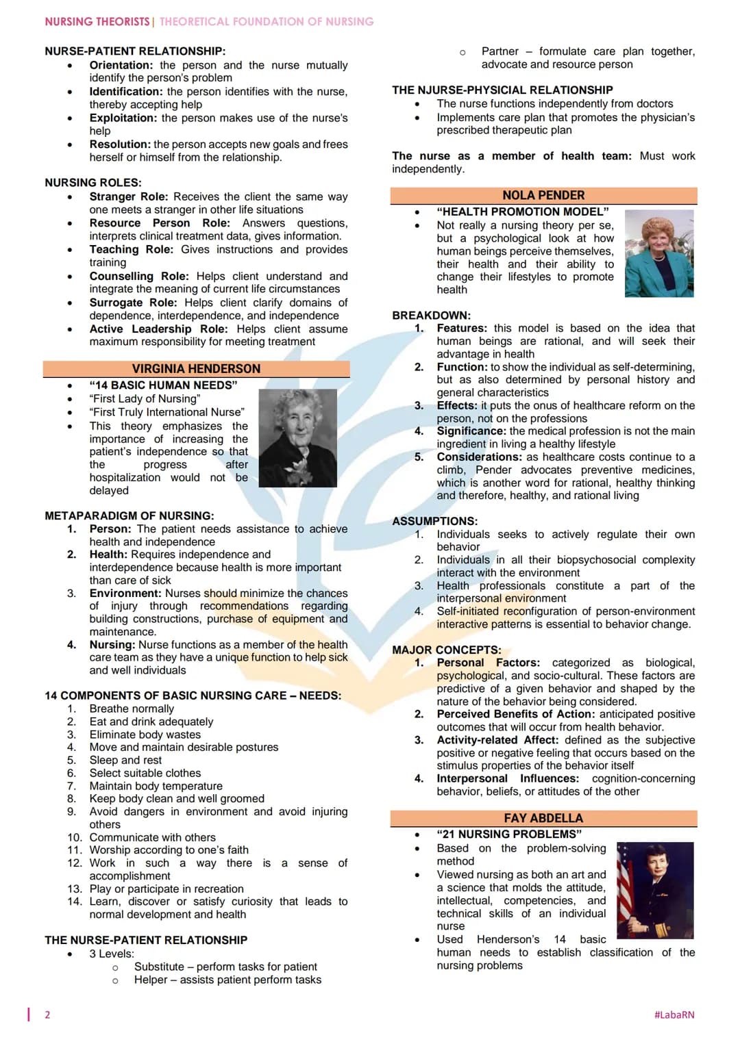 NURSING THEORISTS
THEORETICAL FOUNDATION OF NURSING
NURSING THEORIES
- The beginning of nursing theory development can be
traced to Florence