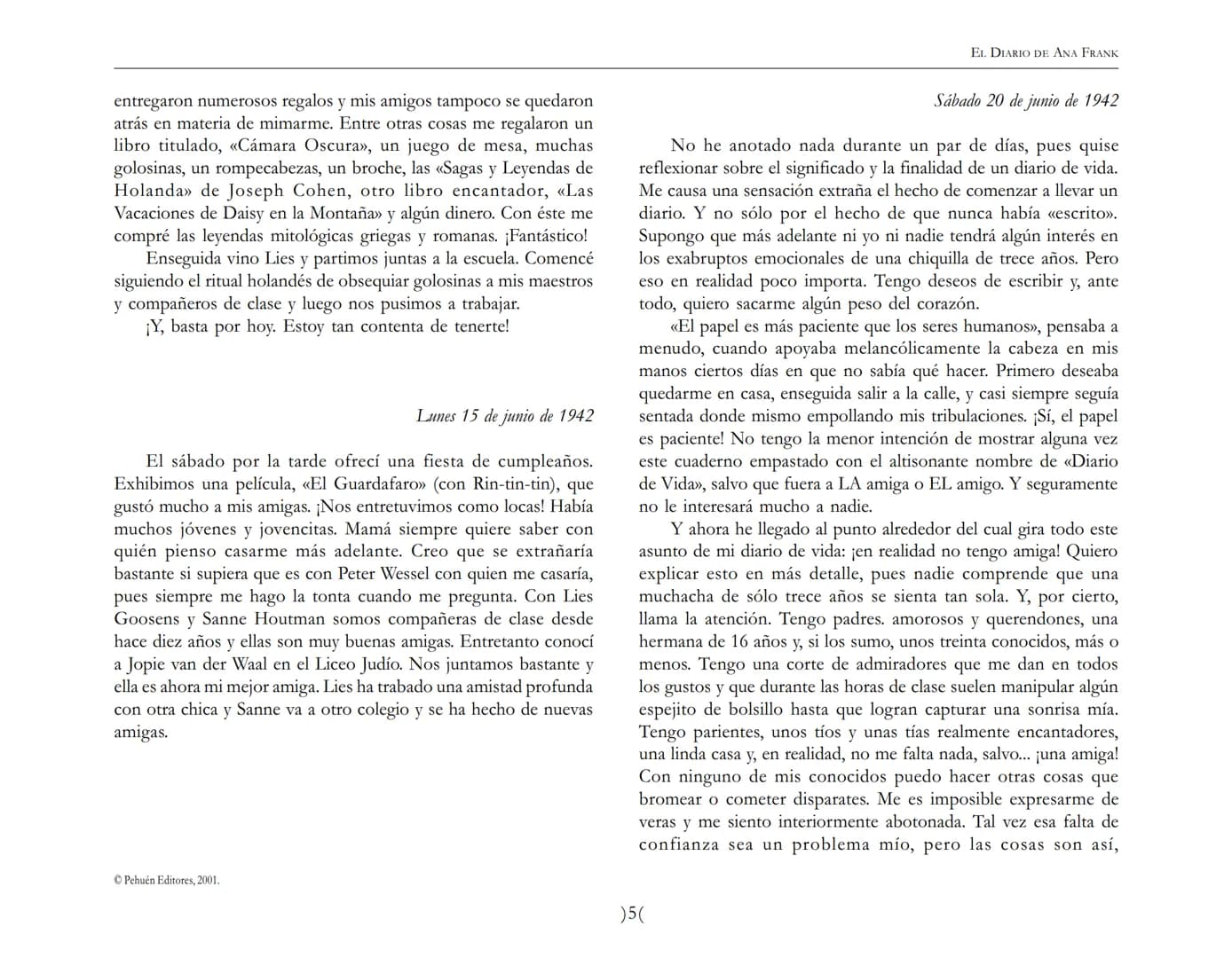 El Diario de
Ana Frank ## EL DIARIO DE ANA FRANK
## NOTA DEL TRADUCTOR
Función de mediar -de intermediar- entre dos mundos, entre
dos univ