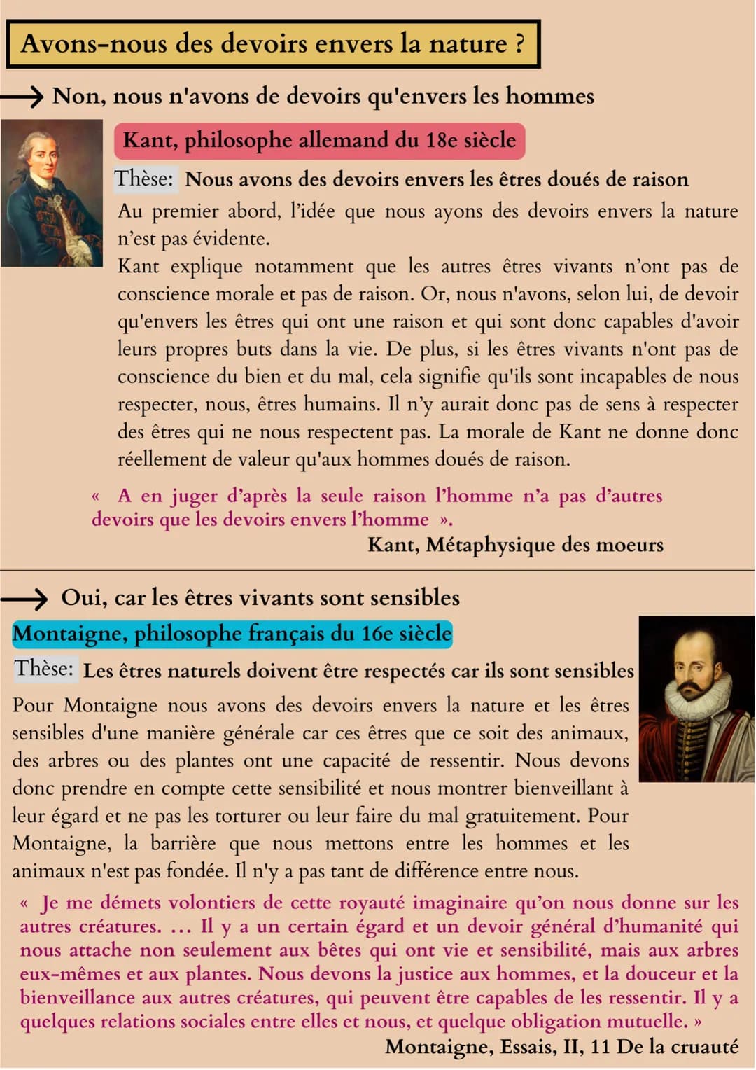 La nature
Définitions importantes :
La nature: On peut définir la nature comme l'ensemble des espaces
et des êtres qui n'ont pas été créés o