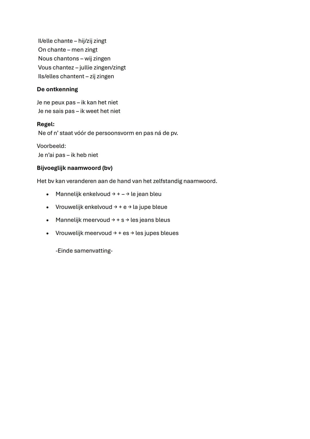 In dit schrift staat alle belangrijke Franse grammatica en woordenschat die je moet
kennen in het eerste leerjaar van mavo-havo (leerjaar 1)