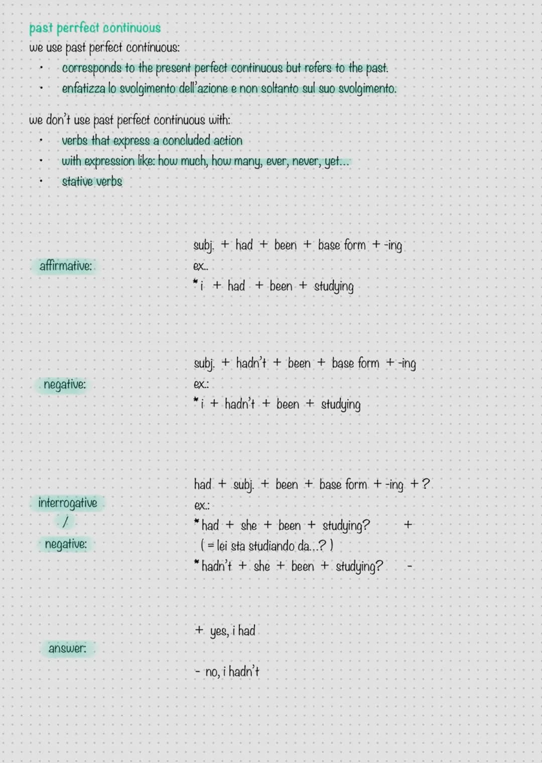past tenses
past simple
(passato remoto/imperfetto)
we use par simple for past actions concluded in a specific past time and for past habits