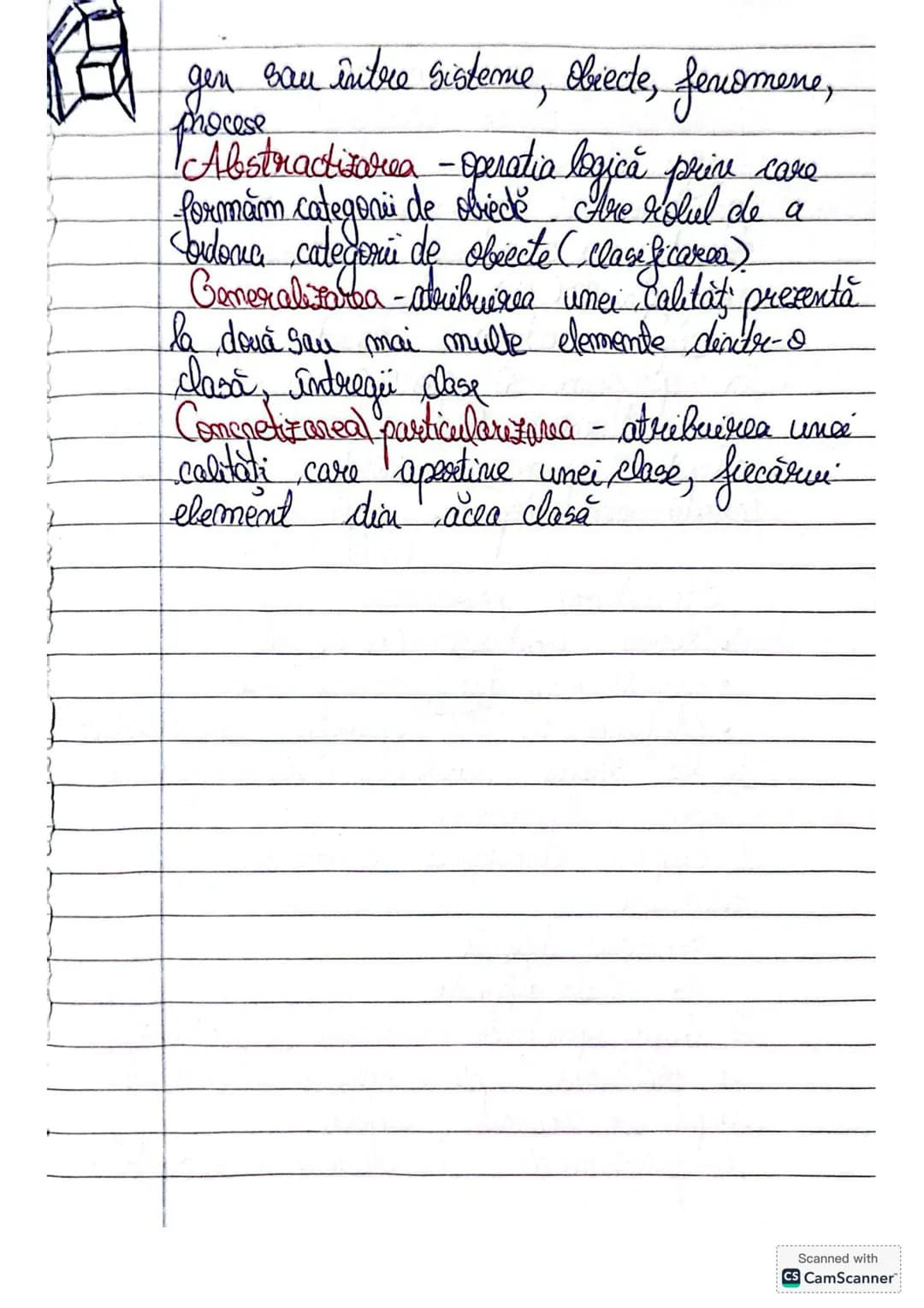 Gândirea
Este procesul psihic de reflectare mijlocită
şi generalizată abstractă sub formă de noţiuni,
jucăţii şi raţionamentelor - a însuşi