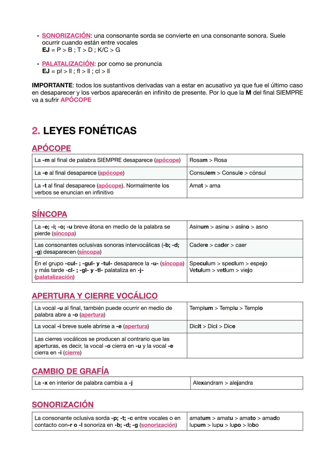 EVOLUCIÓN FONÉTICA
Palabras patrimoniales: son aquellas que en su evolución ha seguido las leyes fonéticas
correspondientes al propio idioma