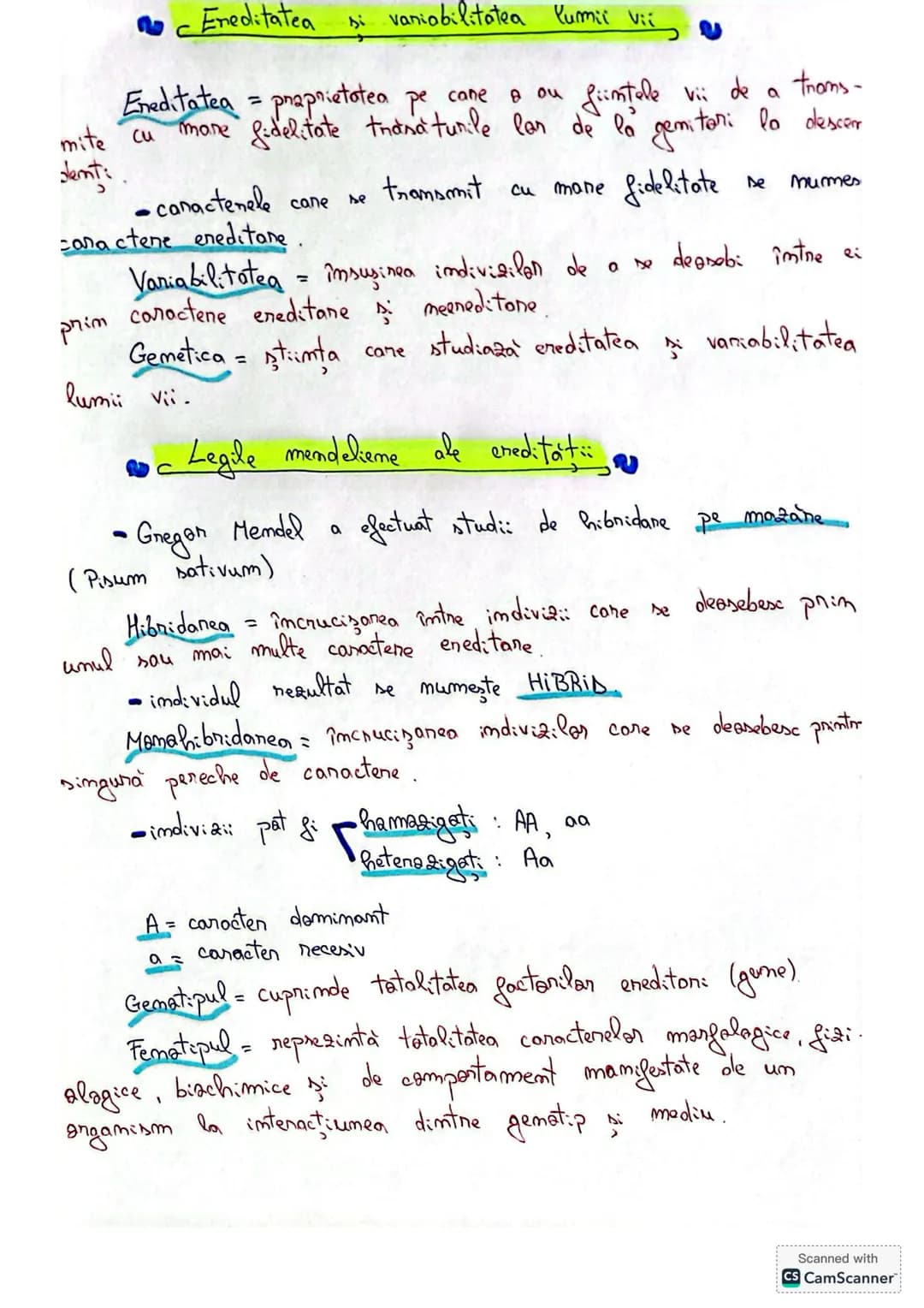 ## Ereditatea si variabilitatea lumii vii
Ereditatea = proprietatea pe care o au fiintele vii de a transmite cu mai mare fidelitate trasatu