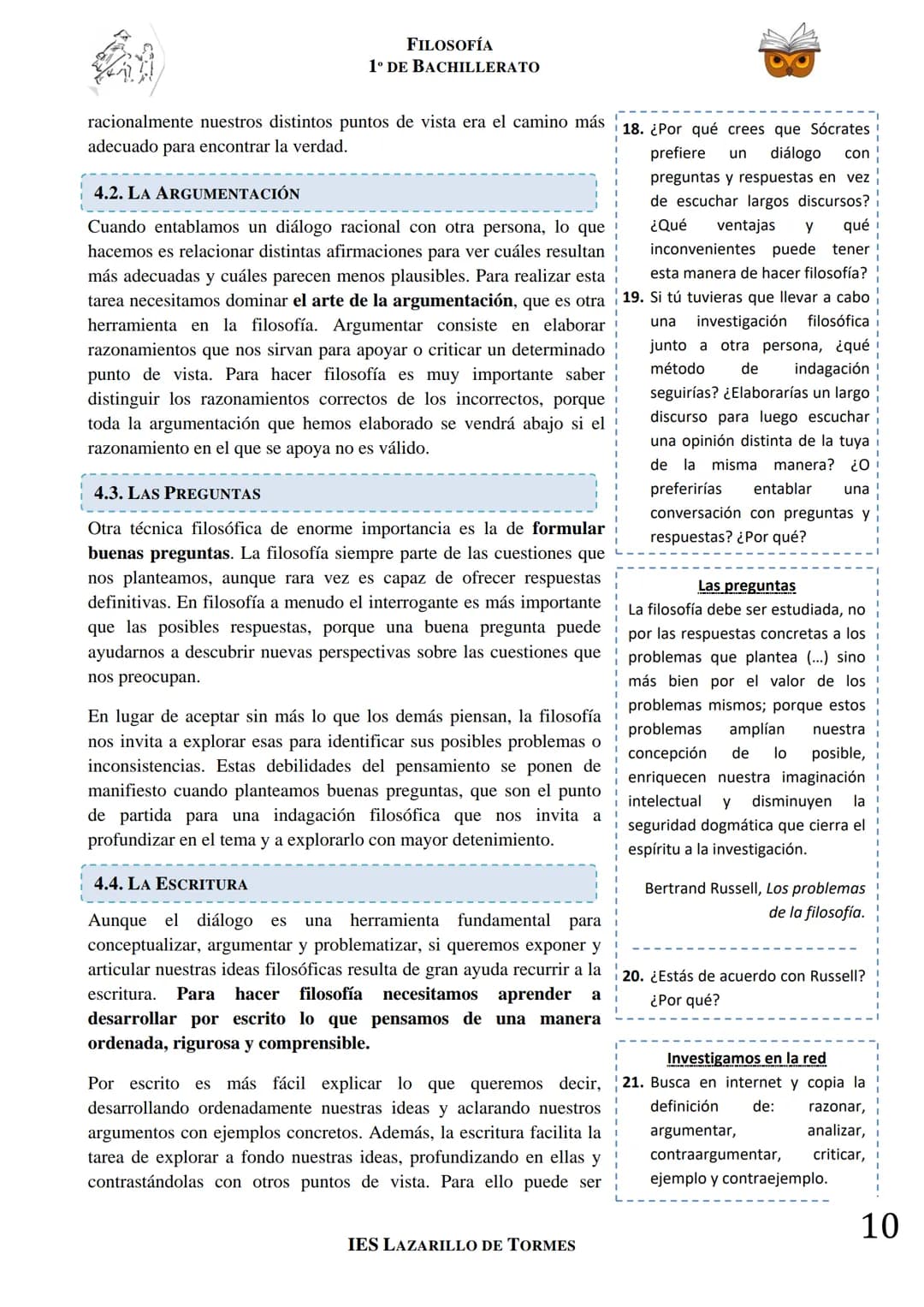 FILOSOFÍA
1º DE BACHILLERATO
TEMA 1. EL SABER FILOSÓFICO
REFLEXIÓN FILOSÓFICA EN TORNO A LA PROPIA FILOSOFÍA
¿Qué es lo más importante de la