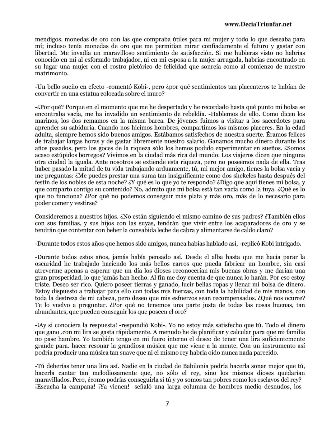 George S.
Clason
El hombre
Más rico de
Babilonia
www.DecidaTriunfar.net
G-libro
¡Regala
este
e-libro!
Enviało por
email a amigos,
filiares,