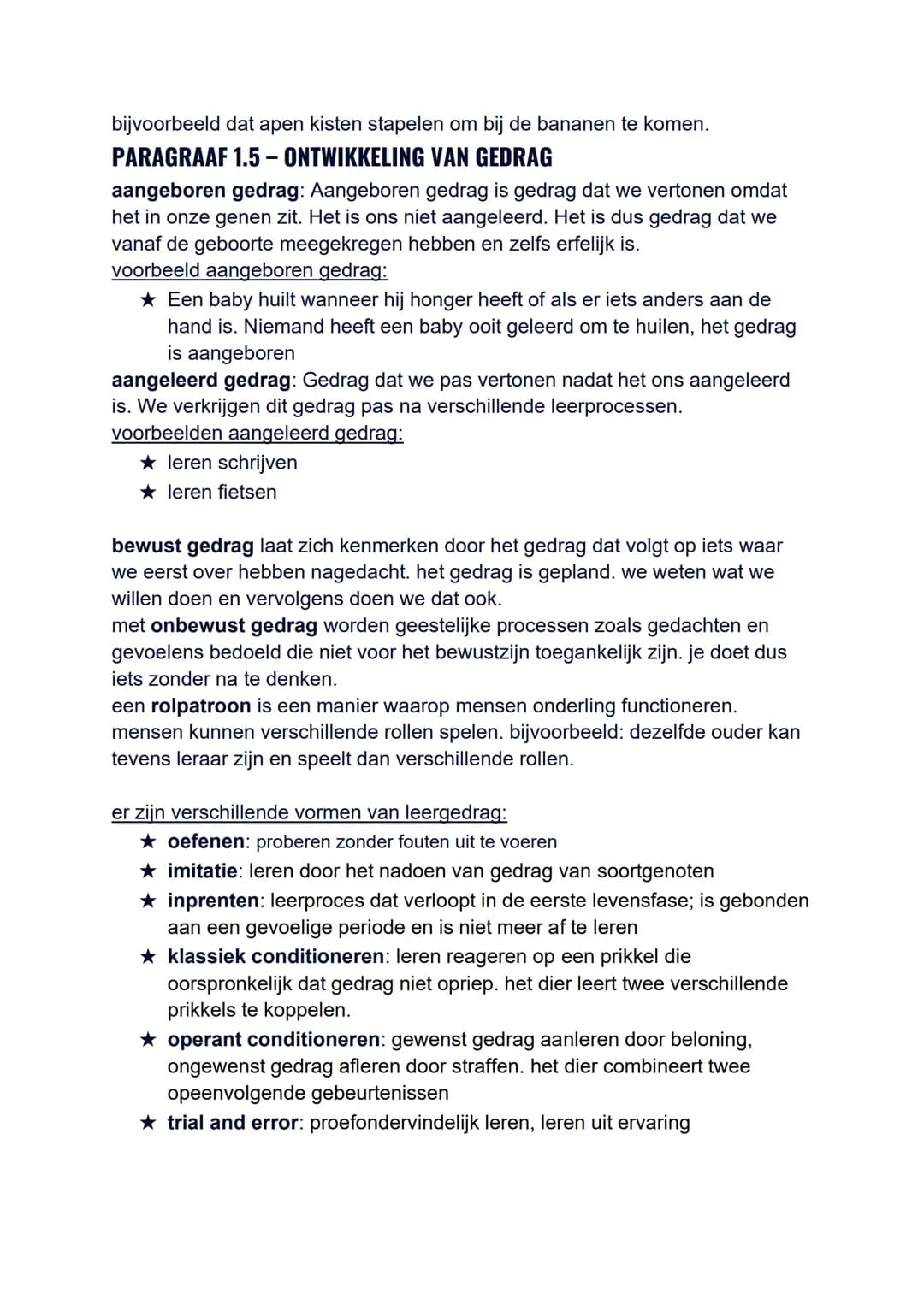 BIOLOGIE SAMENVATTING H1 EN H2
PARAGRAAF 1.1 - COMMUNICATIE
★ gedrag: alles wat een mens of dier doet of nalaat (niet doet)
★ signaal: een p