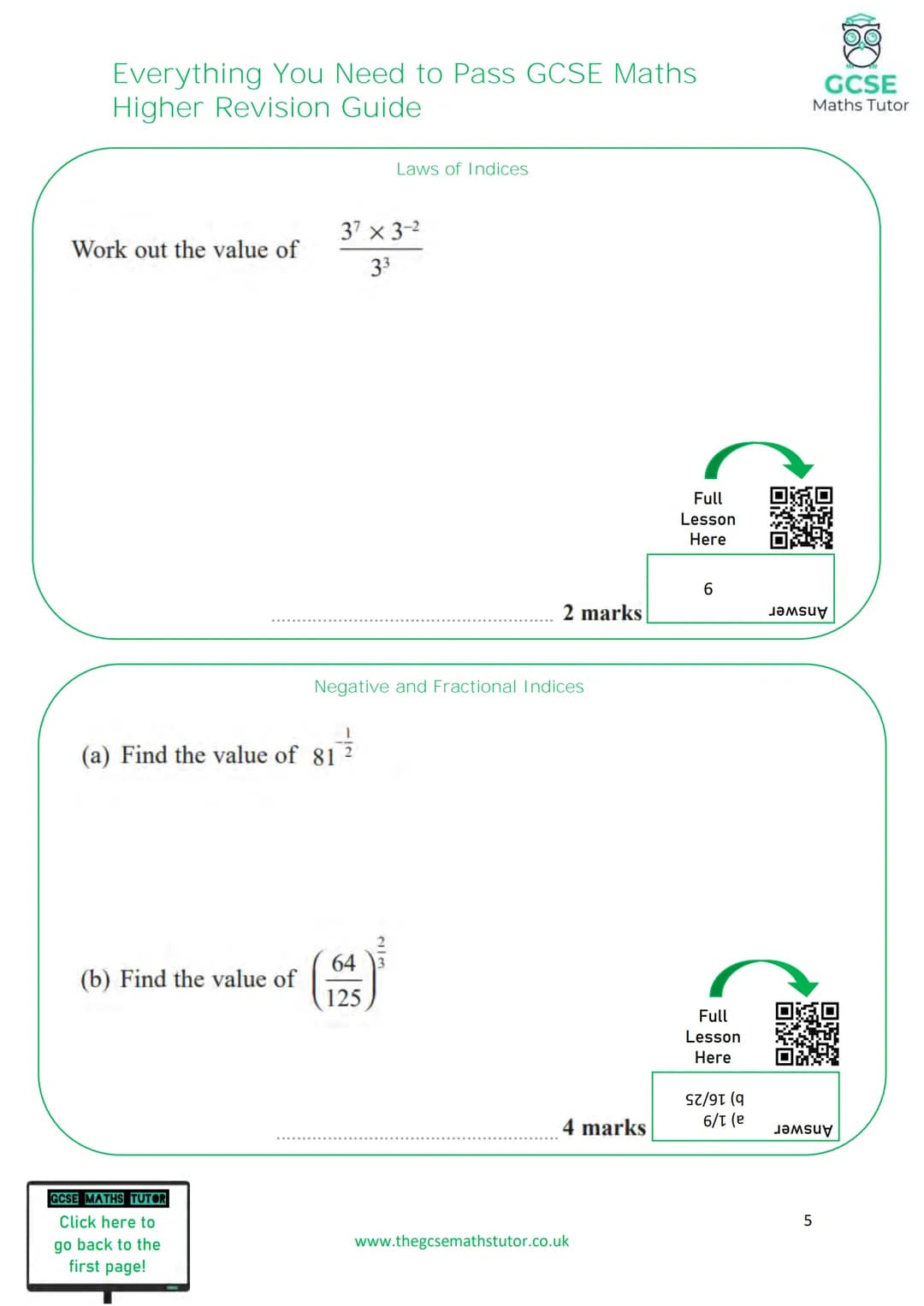 TGMT
THE ULTIMATE
REVISION GUIDE
FOR GCSE MATHS
EVERYTHING YOU NEED TO
PASS YOUR GCSE MATHS EXAM
HIGHER TIER
WWW.THEGCSEMATHSTUTOR.CO.