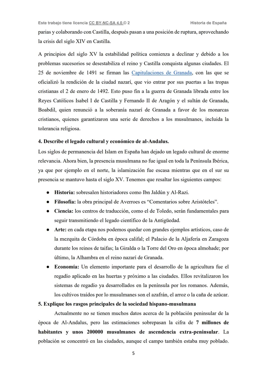Este trabajo tiene licencia CC BY-NC-SA 4.0.© 2
PREGUNTAS CORTAS RESUELTAS TEMA 2
AL ÁNDALUS
1. Explique brevemente la evolución política