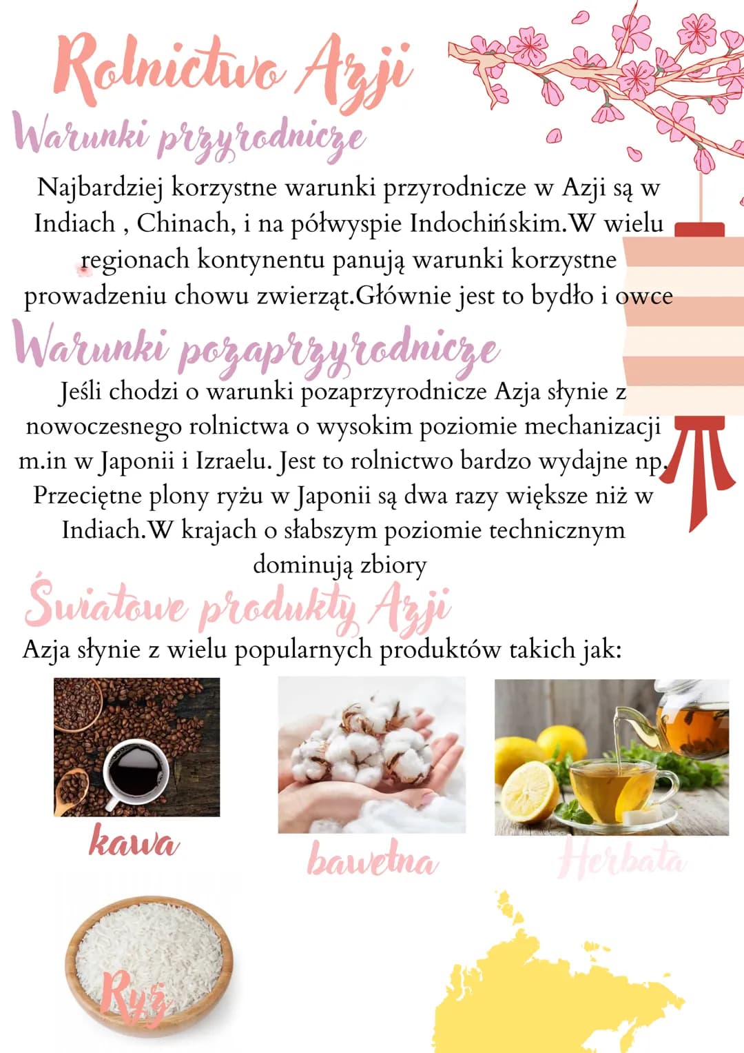 # Wulkanizm i trzęsienia ziemi w Azji oraz
rolnictvo Azji
# Wulkanizm
Azja leży na dwóch płytach litosfery: eurazjatyckiej i
północnoamery