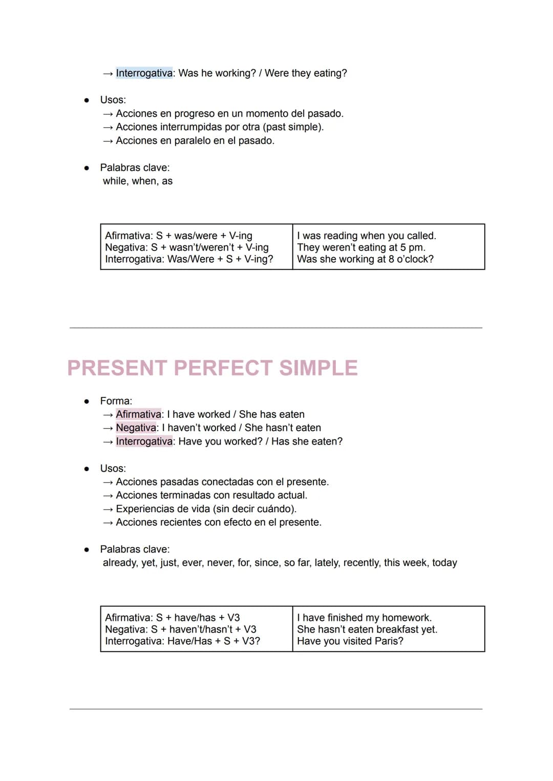# PRESENT SIMPLE
- Forma:
- Afirmativa: I work / She works
- Negativa: I don't work / She doesn't work
- Interrogativa: Do you work?