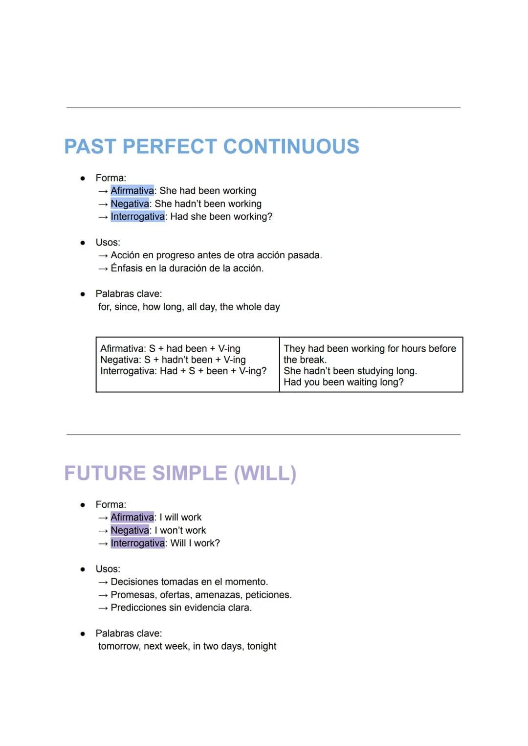 # PRESENT SIMPLE
- Forma:
- Afirmativa: I work / She works
- Negativa: I don't work / She doesn't work
- Interrogativa: Do you work?