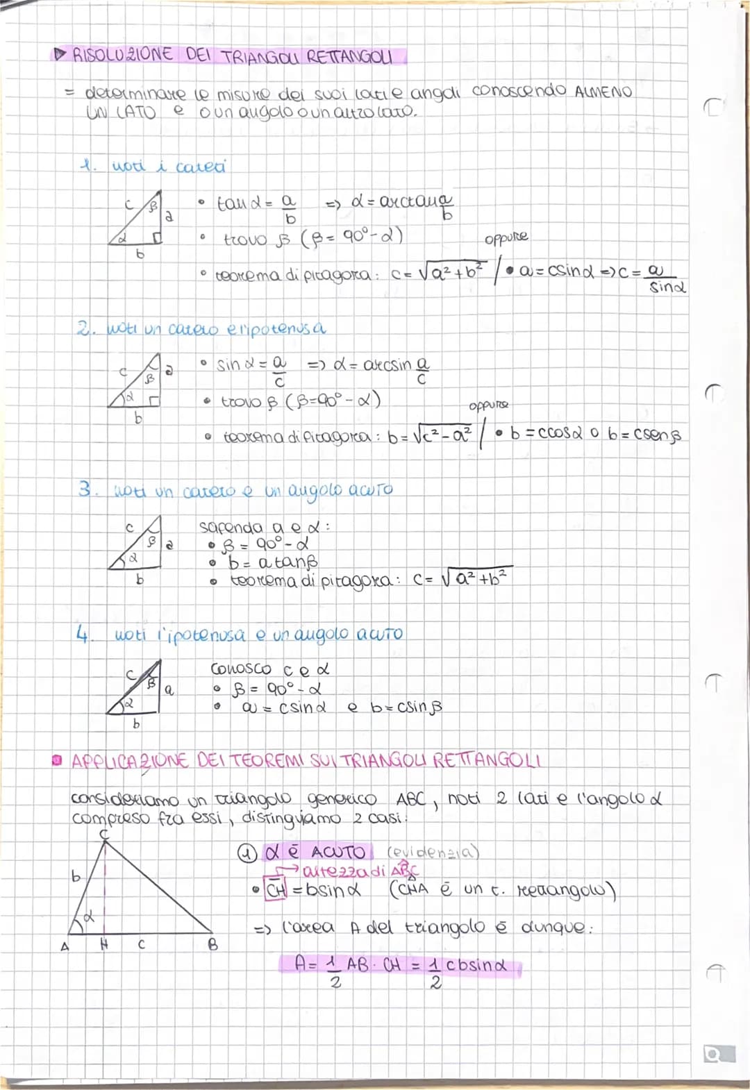 # trigonometria
→ Studia le xelazioni tra i lati e gu angoli diun triangolo
TEOREMI SUI TRIANGOLI RETTANGOLI
B
C
B
P
A
H
b
C
→itr