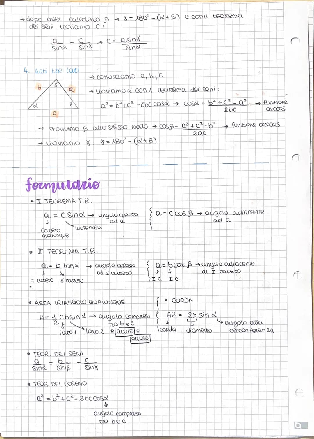 # trigonometria
→ Studia le xelazioni tra i lati e gu angoli diun triangolo
TEOREMI SUI TRIANGOLI RETTANGOLI
B
C
B
P
A
H
b
C
→itr