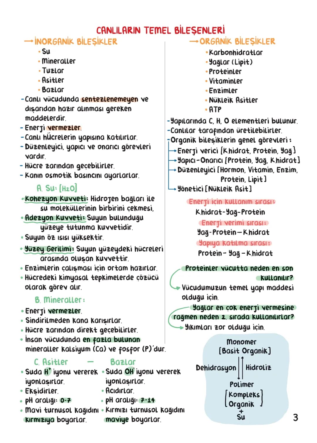 BİYOLOJİ
İÇİNDEKİLER
Canlıların Ortak Özellikleri
1
Canlıların Temel Bileşenleri.
3
Hücre
13
Canlıların Sınıflandırılması.
28
Hücre Bölünm