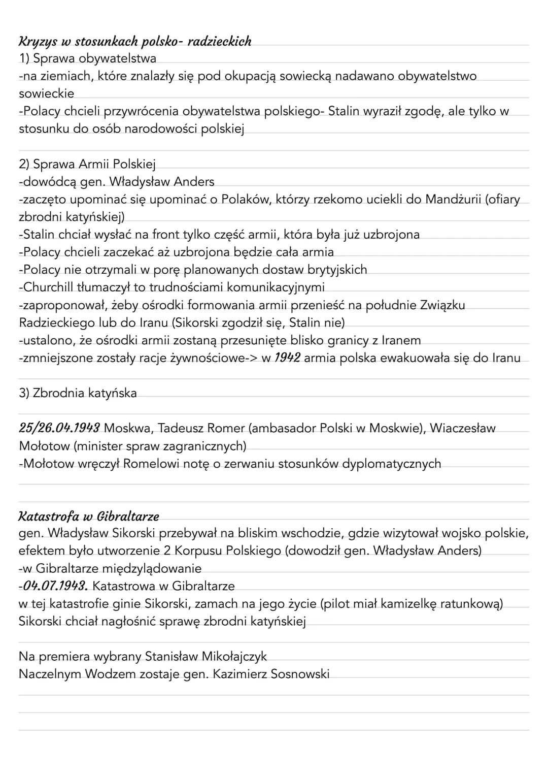 Temat: Polska pod okupacją niemiecką i sowiecką
Pakt Ribbentrop-Molotow
-linia podziału wzdłuż Narew-Wisła-San
-23.08.1939.
Traktat o gran