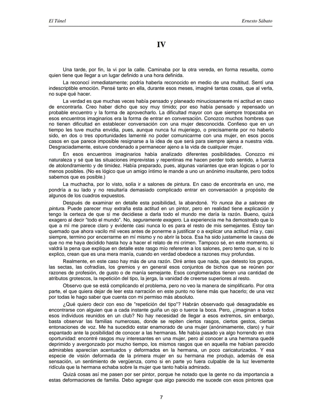 ERNESTO SÁBATO
EL TÚNEL El Túnel
Ernesto Sábato
ÍNDICE
I.................................................................................