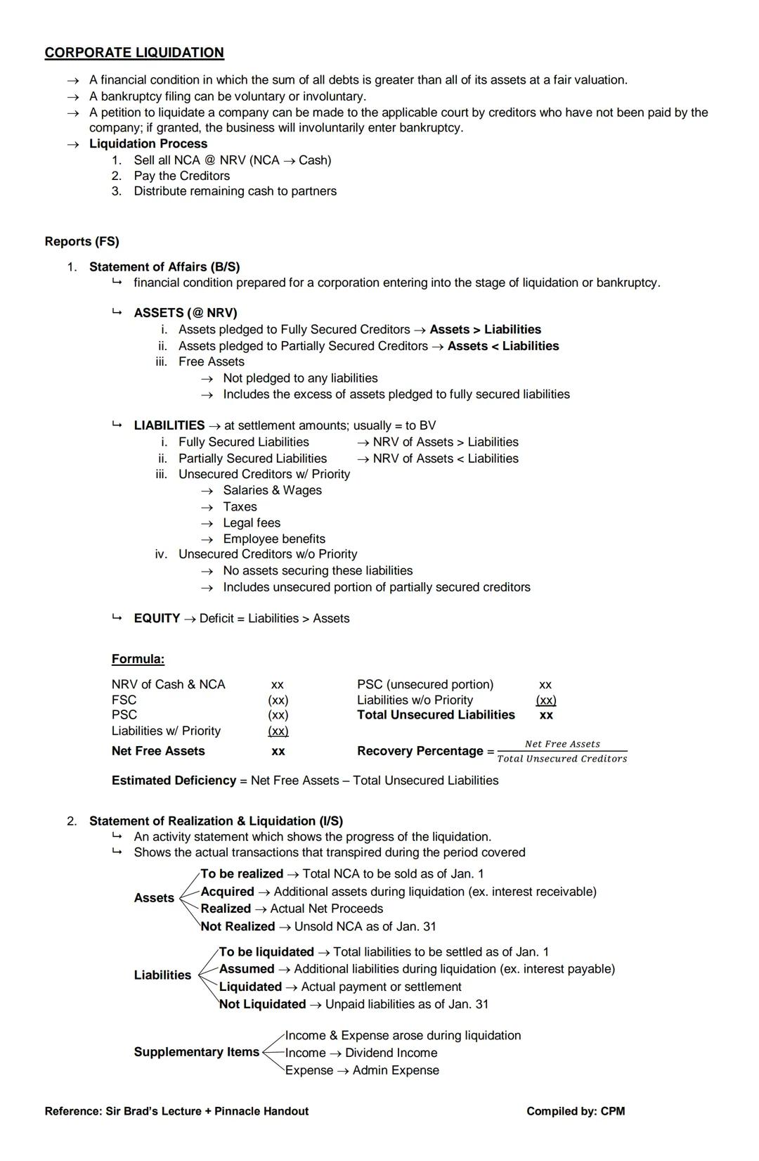 # AFAR NOTES
PARTNERSHIP
→ Civil Code (Art. 1767); Partnership Law
→ IFRS/PFRS
Oral
Contract → Agreement <Written
2 or more persons (pa