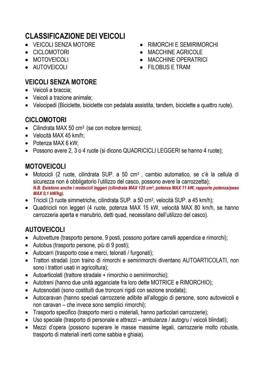 # LIMITI DI VELOCITÀ
- IN BASE AL TIPO DI STRADA
| TIPO DI STRADA | LIMITI DI VELOCITÀ | NEOPATENTATI (patentati da meno di tre a