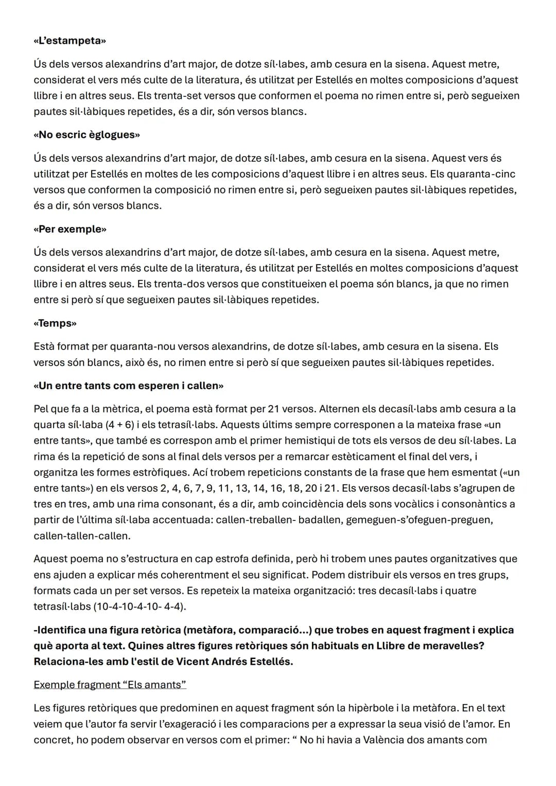 # Literatura valencià
RESPECTE AL CONTINGUT O A LA TEMÀTICA:
- Quins referents o elements de la realitat trobem (persones, noms de lloc, e