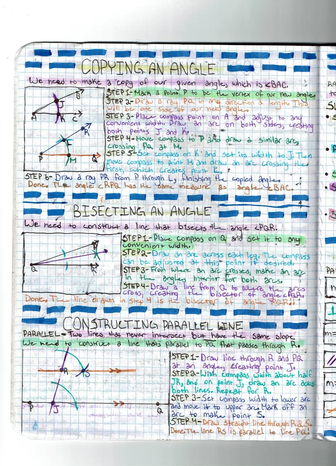 ## COPYING A LINE SEGMENT
SEGMENT-A piece of line consisting of two endpoints and all paints between
We need to construct a copy of the give