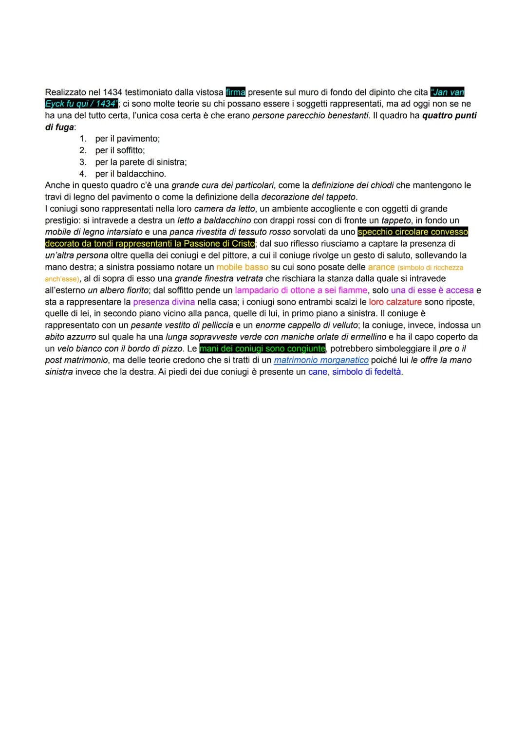 # I CONIUGI ARNOLFINI.
## I CONIUGI ARNOLFINI↑
- CALZATURE MARITO
- LAMPADARIO
- MANI CONGIUNTE
(simbolo di pre o dopo matrimonio)
- CALZA