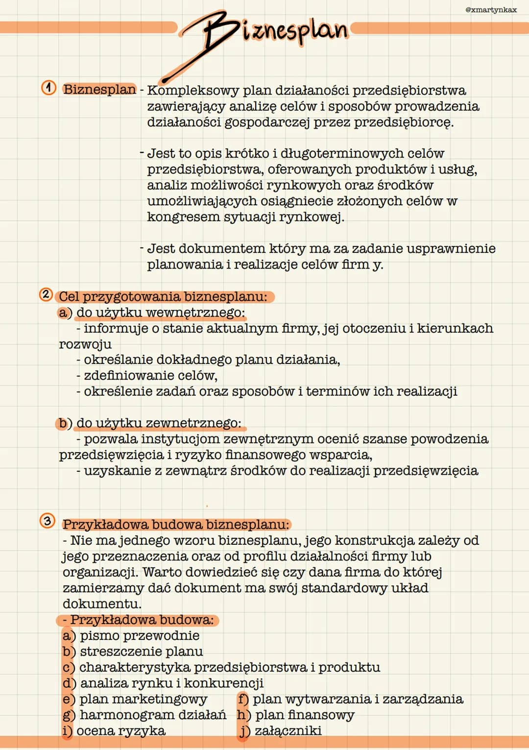 @xmartynkax
e) Analiza rynku - najtrudniejsza część biznesplanu, ponieważ dostęp
do informacji potrzebnych do napisania jest utrudniony i wy