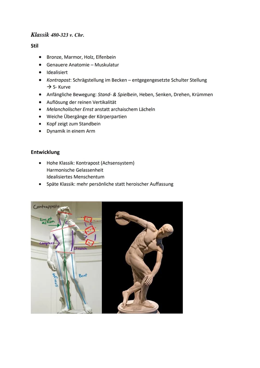 # Werkbetrachtung Plastik - Skulptur
## Einleitung
- Werkdaten, Künstler
- Zeitliche Einordnung: Epoche (Archaik, Klassik, Hellenismus - An