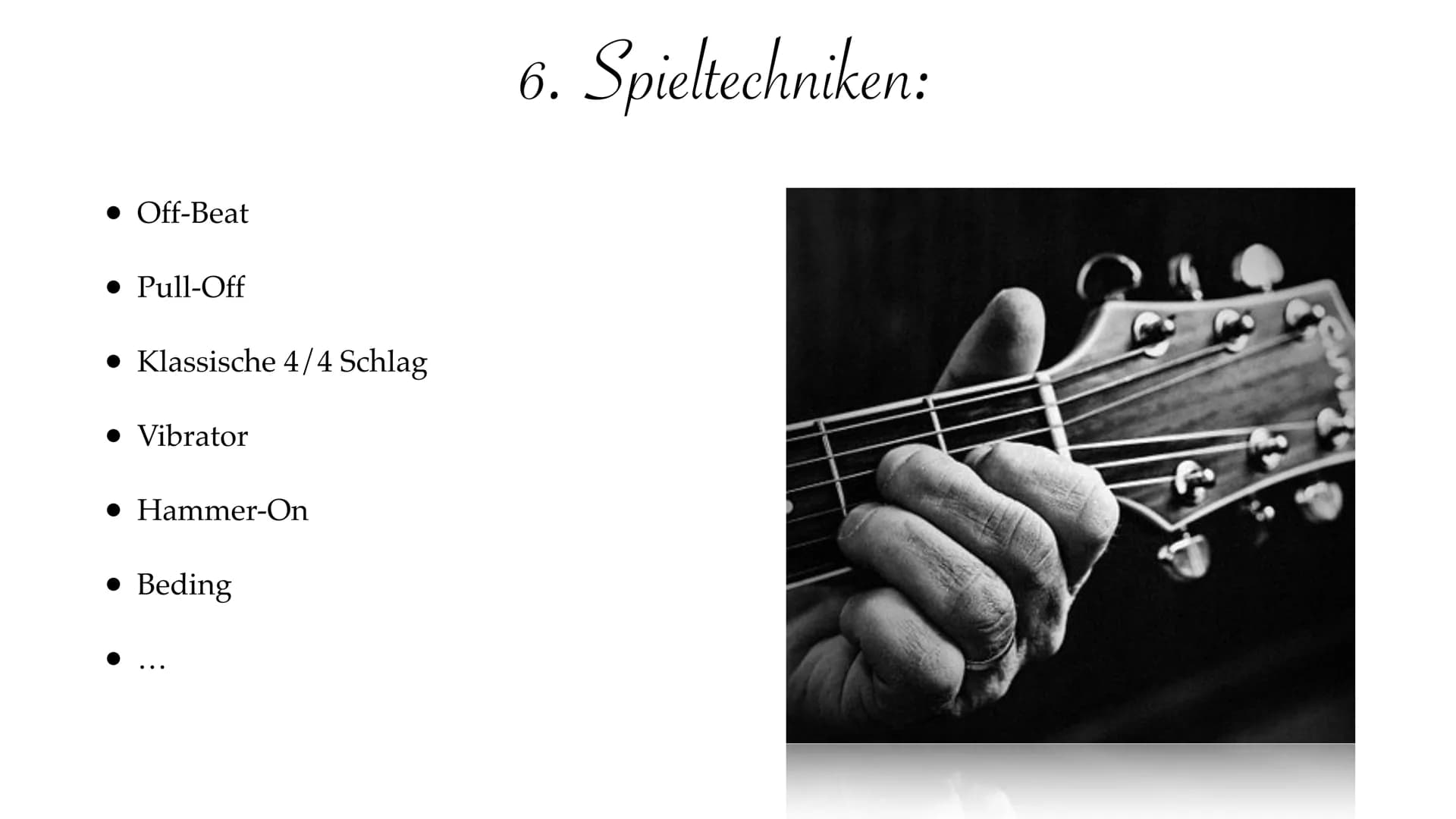 Die Akustische
Gitarre # Inhaltsverzeichnis
1. Was ist die Gitarre?
2. Die Gescheite der Gitarre.
3. Wie funktioniert eine Gitarre?
4. Aufba